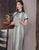 1930er Jahre Chinesisches Cheongsam-Kleid aus Baumwolle im Shanghai-Stil mit Signatur