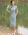 Thin and Cool Ice Silk Vintage Chinese Style Long Striped Qipao Dress