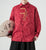 Men's Chinese Style Floral Silk Long Sleeve Shirt Casual Tang Suit