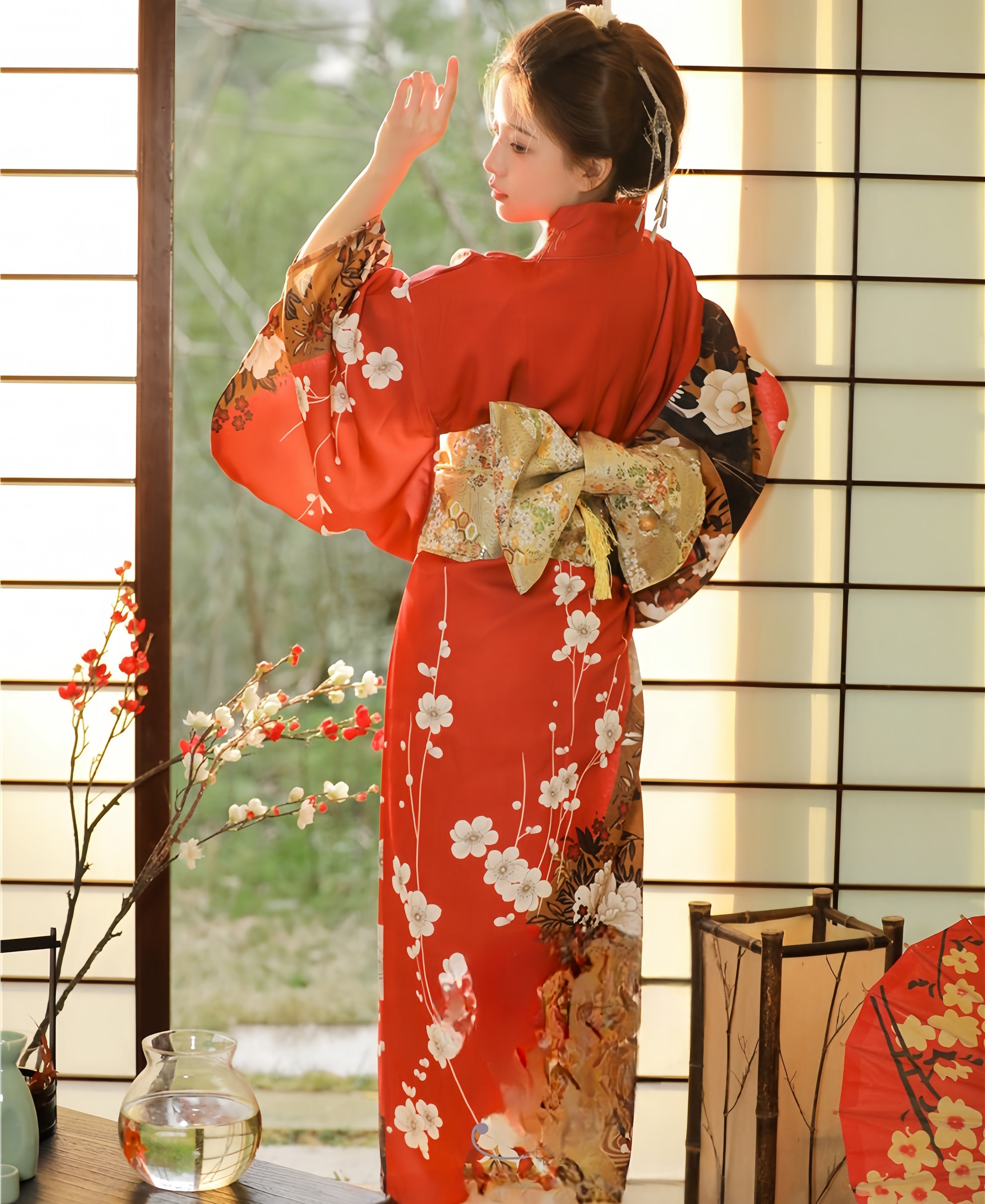 Traditional Furisode and Yukata Style Women's Traditional Japanese Kimono Traditional Furisode and Yukata Style Women's Traditional Japanese Kimono