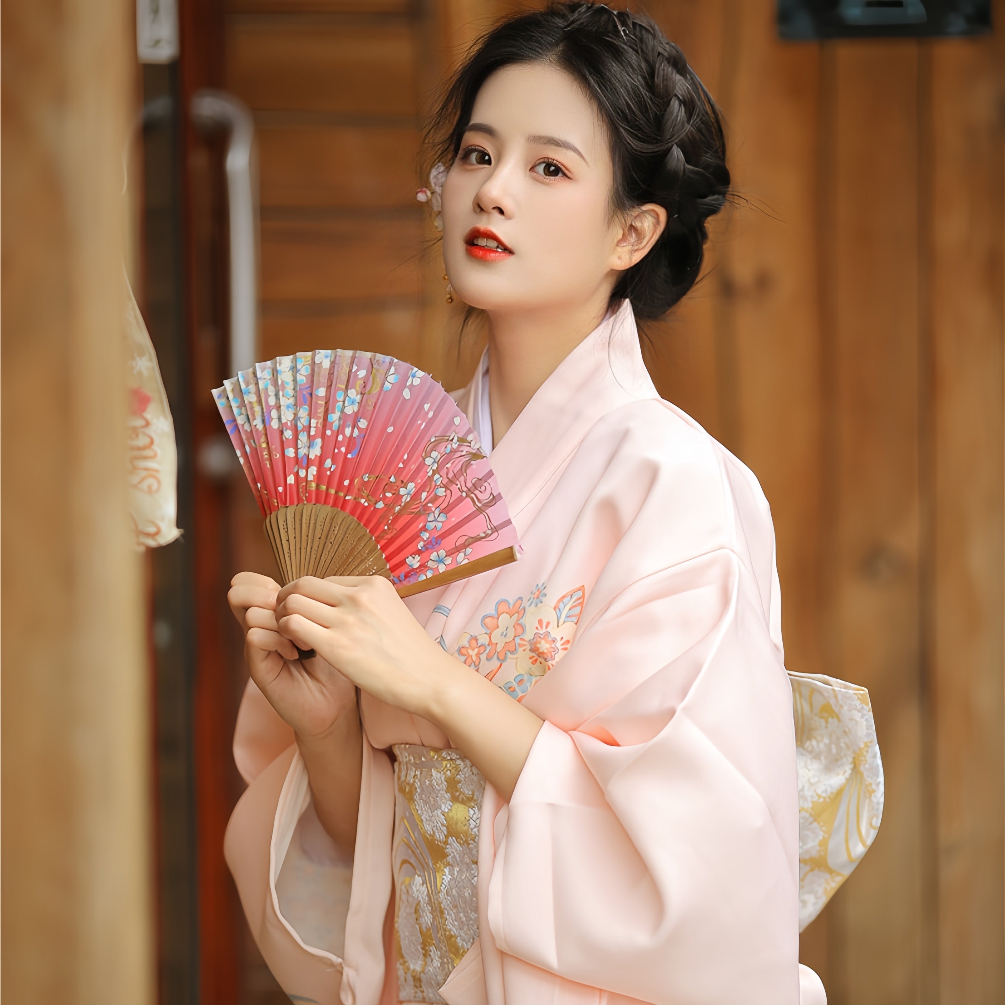 Traditional Furisode and Yukata Style Women's Traditional Japanese Kimono Traditional Furisode and Yukata Style Women's Traditional Japanese Kimono