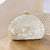 Chinese Style Shell-shaped Embroidery Evening Bag with Pearl Handle and Pearls Chain
