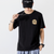 Chinesische glückverheißende Stickerei 100% Baumwolle Kurzarm Unisex T-Shirt