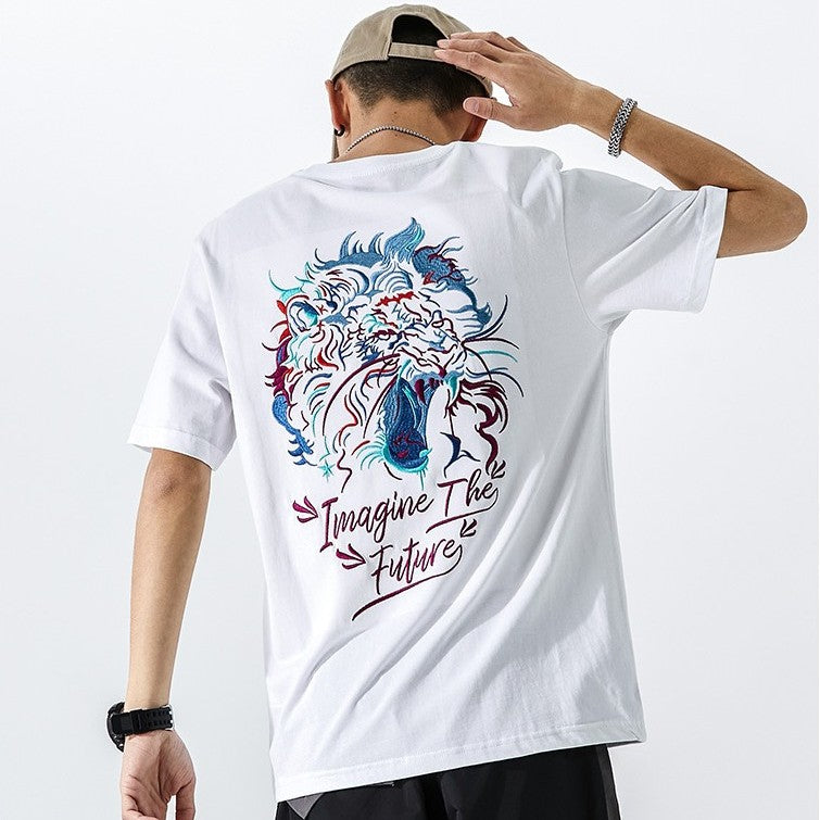 Linnhoy Maglietta a maniche corte unisex con stampa 3D - - S Linnhoy Maglietta a maniche corte unisex con stampa 3D - - S