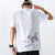 Camiseta unisex de manga corta 100% algodón con bordado de mariposas