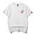 T-shirt cinese con stampa pesce girocollo in cotone 100%