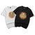 100% Cotton Round Neck Wealth God Pixiu's Face Embroidery Short Sleeve T-shirt