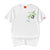 T-shirt cinese con stampa pesce girocollo in cotone 100%