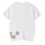 T-shirt cinese con stampa pesce girocollo in cotone 100%