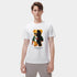 100% Cotton Round Neck Bear Pattern Short Sleeve T-shirt