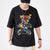 100% Cotton Round Neck Floral Embroidery Bear Short Sleeve T-shirt