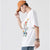 T-shirt cinese con stampa pesce girocollo in cotone 100%