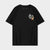 100% Cotton Round Neck Blossoming Koi Embroidery Short Sleeve T-shirt