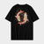 100% Cotton Round Neck Koi Fish Embroidery Short Sleeve T-shirt