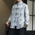 Bamboo Pattern Turned Cuff Sleeve Chinese Jacket Trendy Style