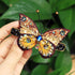 Handmade Chinese Bead Embroidery Rhinestone Butterfly Hair Pin