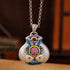 Collier Pendentif Cloisonné Dorure