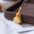 Traditional Hetian Jade Gourd-shaped Pendant Gilding Necklace for Women