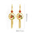 Original Vintage Chinese Style Enamel Hollow Plum Blossom Tassel Earrings