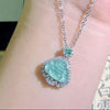 Lucky Imitation Blue Jade Maitreya Buddha Pendant Necklace – Blessings & Good Fortune