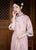 Chinese Style Artistic Loose Qipao Dress with High-end Collar and Trumpet Sleeve