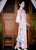 Costume tradizionale cinese tradizionale con scollo a V e scollo a V a 2/3 maniche