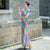 Short Sleeve Rainbow Cheongsam Mermaid Chinese Dress Full of Sequins