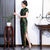 Short Sleeve Full Length Traditional Cheongsam Chinese Dress Evening Gown