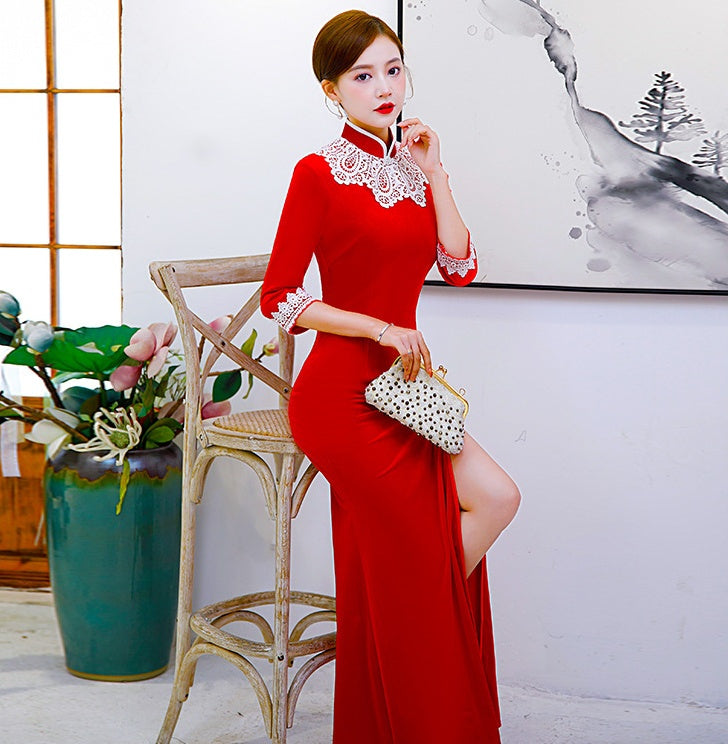 Cheongsam Plus Size chinese New Year Clothes,Spring Festival Clothing,Cheongsam,Hanfu,tang Suit,Ready StockToast Dress Bride Chinese Style2022New Wine Red Long Cheongsam Elegant Dress Wedding Appreciation Dinner Dress Winter RCkV Shopee Malaysia Cheongsam Plus Size chinese New Year Clothes,Spring Festival Clothing,Cheongsam,Hanfu,tang Suit,Ready StockToast Dress Bride Chinese Style2022New Wine Red Long Cheongsam Elegant Dress Wedding Appreciation Dinner Dress Winter RCkV Shopee Malaysia