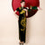Short Sleeve Phoenix Embroidery Velvet Cheongsam Chinese Dress Evening Gown