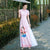 Elegant and Graceful Vietnamese Ao Dai Authentic Modified Summer Long Performance Cheongsam Dress