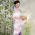 Elegant and Graceful Vietnamese Ao Dai Authentic Modified Summer Long Performance Cheongsam Dress