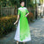 Elegant and Graceful Vietnamese Ao Dai Authentic Modified Summer Long Performance Cheongsam Dress