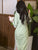 Vintage Retro Floral Qipao Dress with Jacquard Fabric Mandarin Collar and Trumpet Sleeves