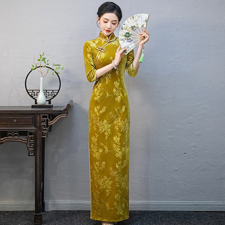 a line cheongsam dress Modern Chinese Wedding Dress
