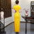 Elegant Velvet Floral Embroidery Cheongsam Dress Short Sleeve Plus Size