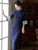 Vintage Retro Qipao Dress with Silk Linen and Trumpet Sleeves
