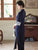 Vintage Retro Qipao Dress with Silk Linen and Trumpet Sleeves