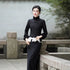 Vintage Shanghai Black Cheongsam Dress Winter Thickened Elegant Slim Fit Qipao