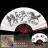 Fan decorativa del ventilador plegable chino tradicional hecho a mano de la pintura del caballo