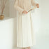 Elegant White Hanfu Skirt for Autumn Winter Versatile Pleated Tulle Midi Skirt for Work