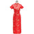Short Sleeve Brocade Traditional Cheongsam Floral Chinese Dress