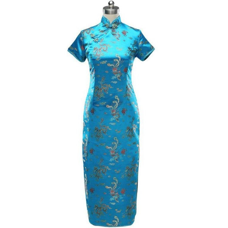 ZX-6084 Fashion Blue Fairy Banquet Dinner Party Gown