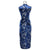 Robe Chinoise Florale Traditionnelle Cheongsam Brocart Sans Manches