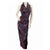 V Neck Brocade Cheongsam Floral Chinese Dress With Lapel
