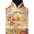 Vestido chino floral cheongsam con brocado de manga casquillo