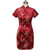 Brocade Dragon & Phoenix Pattern Cheongsam Mini Chinese Dress