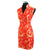 Chinesisches Cheongsam-Kleid aus Brokat mit Paisley-Muster und V-Ausschnitt