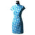 Cap Sleeve Cheongsam Mini Chinese Dress with Floral Emboidery