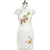 Encaje Cheongsam Mini vestido chino bordado floral
